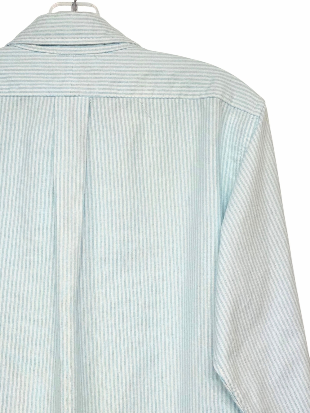 Ralph Lauren Classic Fit Teal White Stripe Button Down Colored Pony Size 12 - Picture 8 of 12